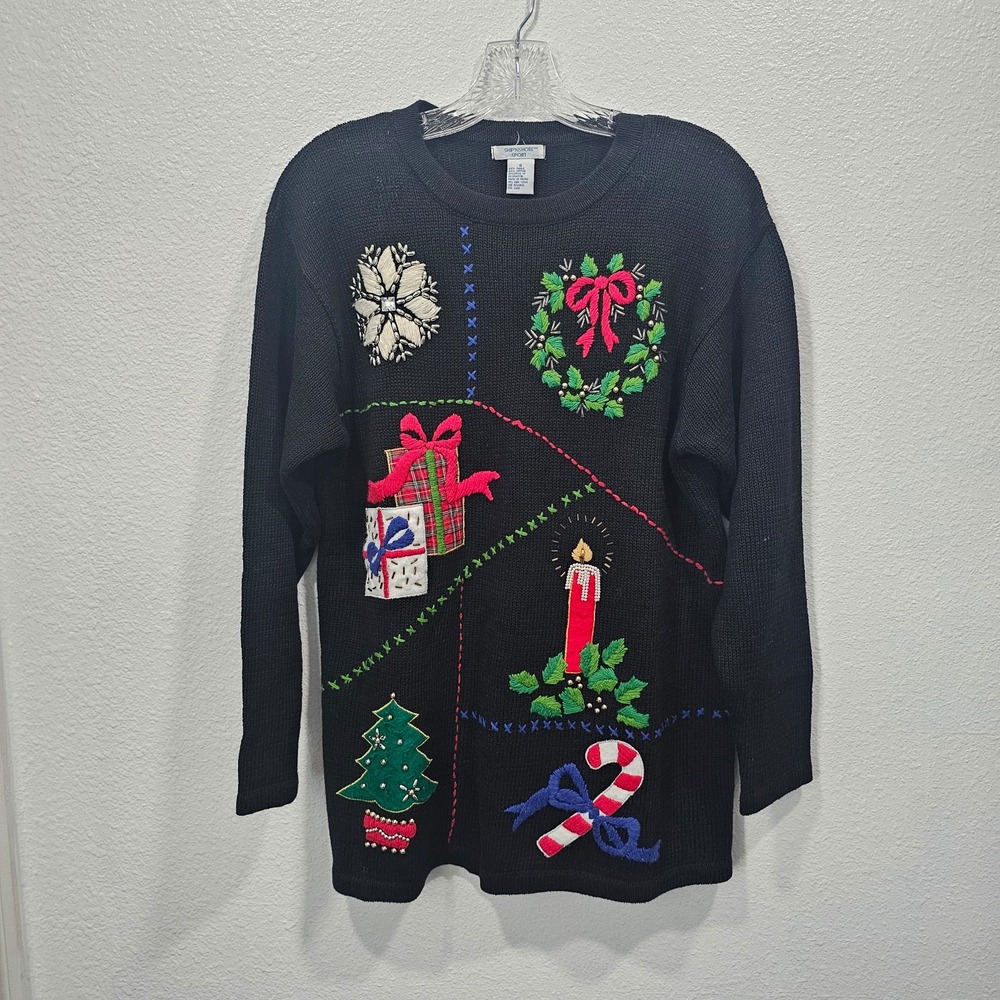 Beaded Ugly Christmas Sweater Women's‎ Size Small
